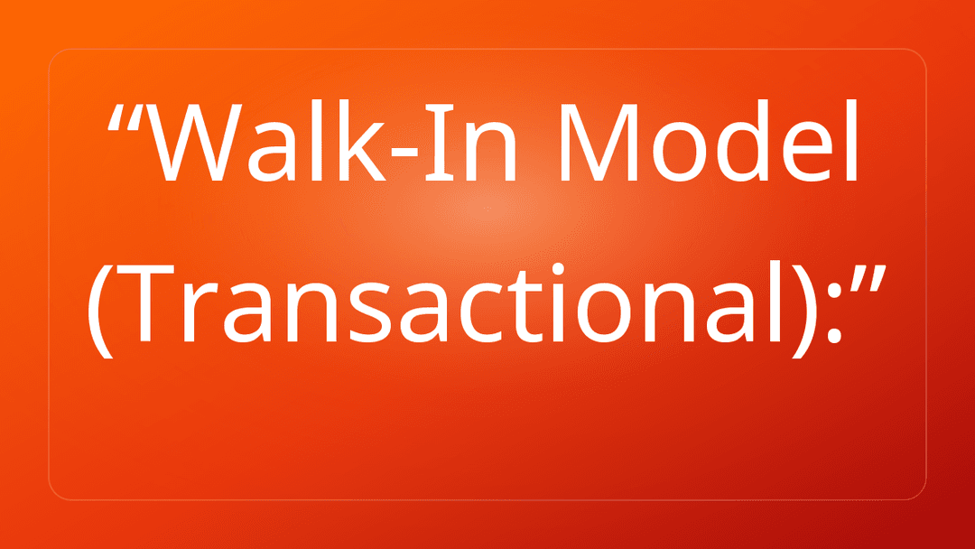 Walk-In Model Transactional: