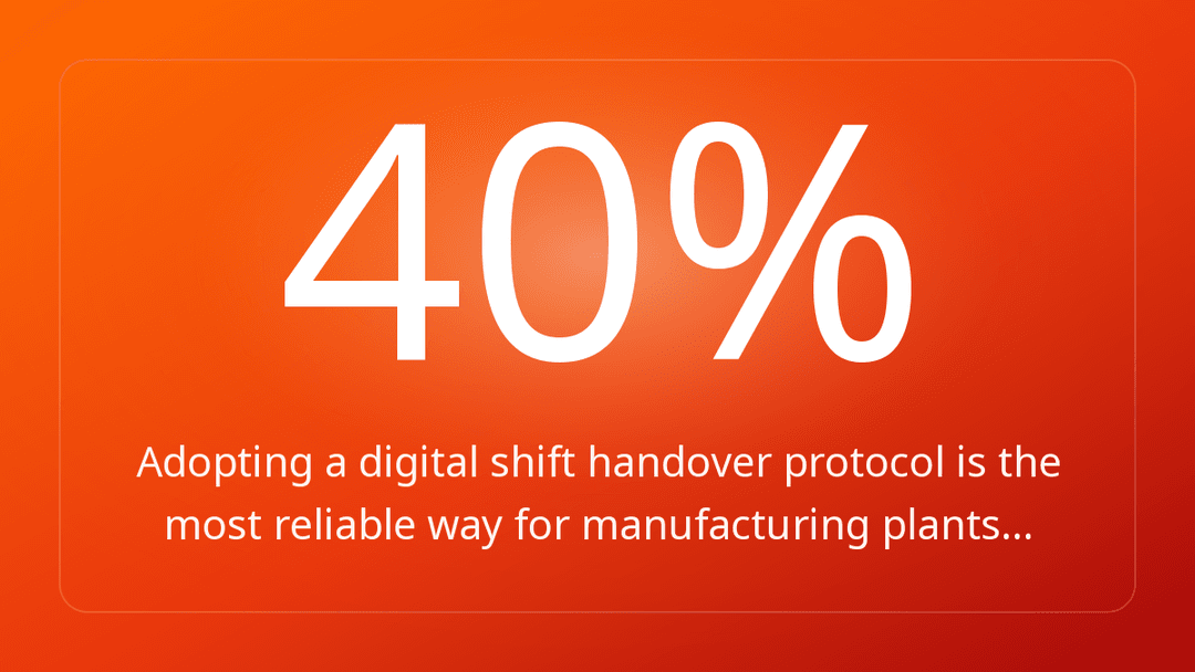 Adopting a digital shift handover protocol is the most reliable way for manufacturing plants…