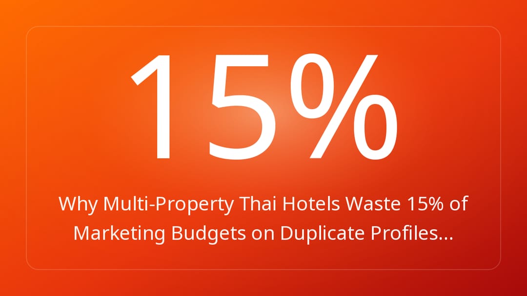 Why Multi-Property Thai Hotels Waste 15% of Marketing Budgets on Duplicate Profiles…