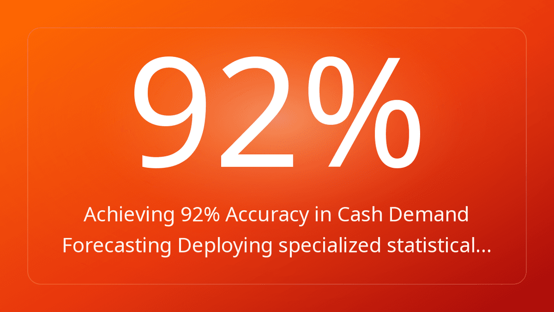 Achieving 92% Accuracy in Cash Demand Forecasting Deploying specialized statistical…