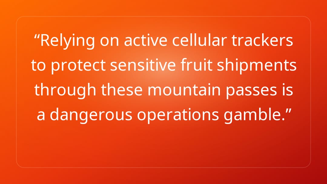 Relying on active cellular trackers to protect sensitive fruit shipments thro…