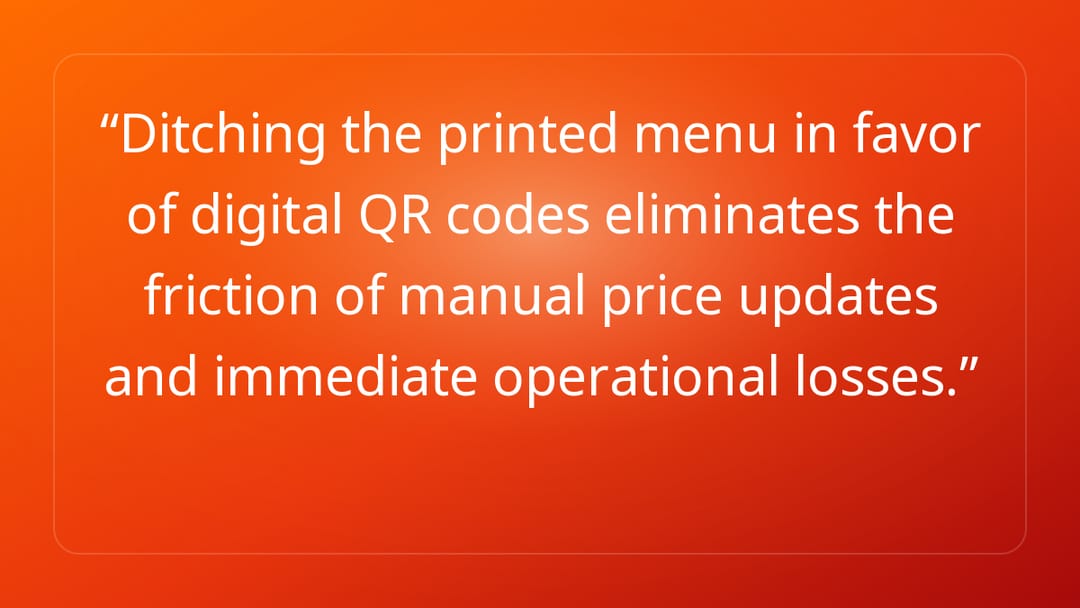 Ditching the printed menu in favor of digital QR codes eliminates the frictio…