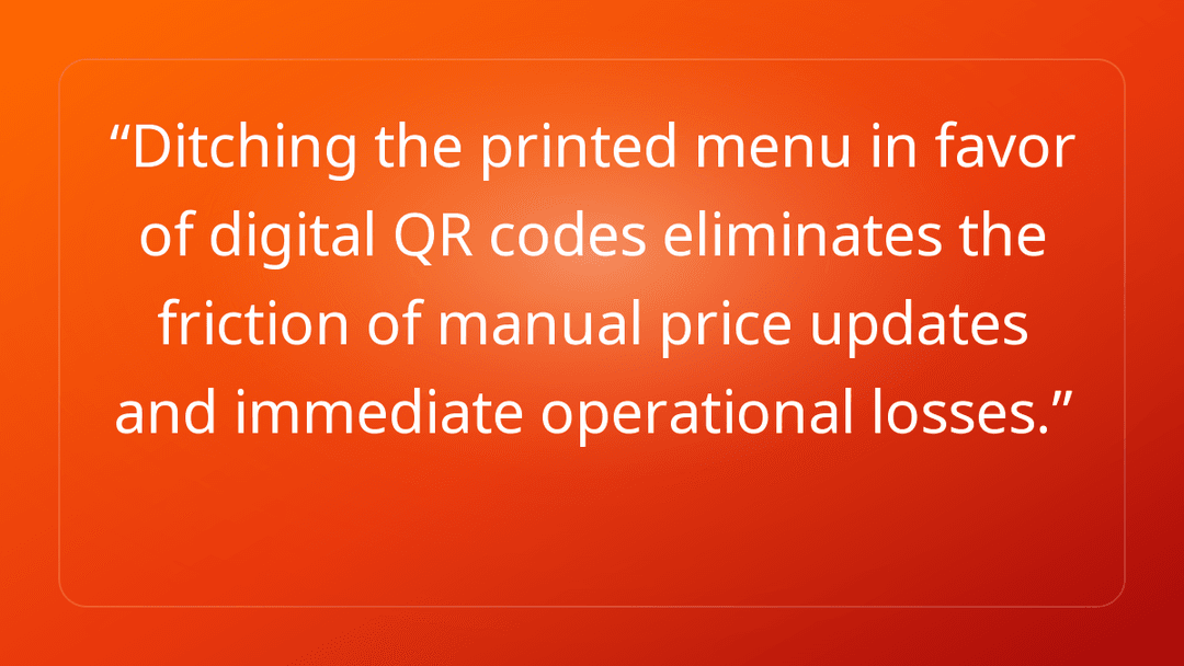Ditching the printed menu in favor of digital QR codes eliminates the frictio…