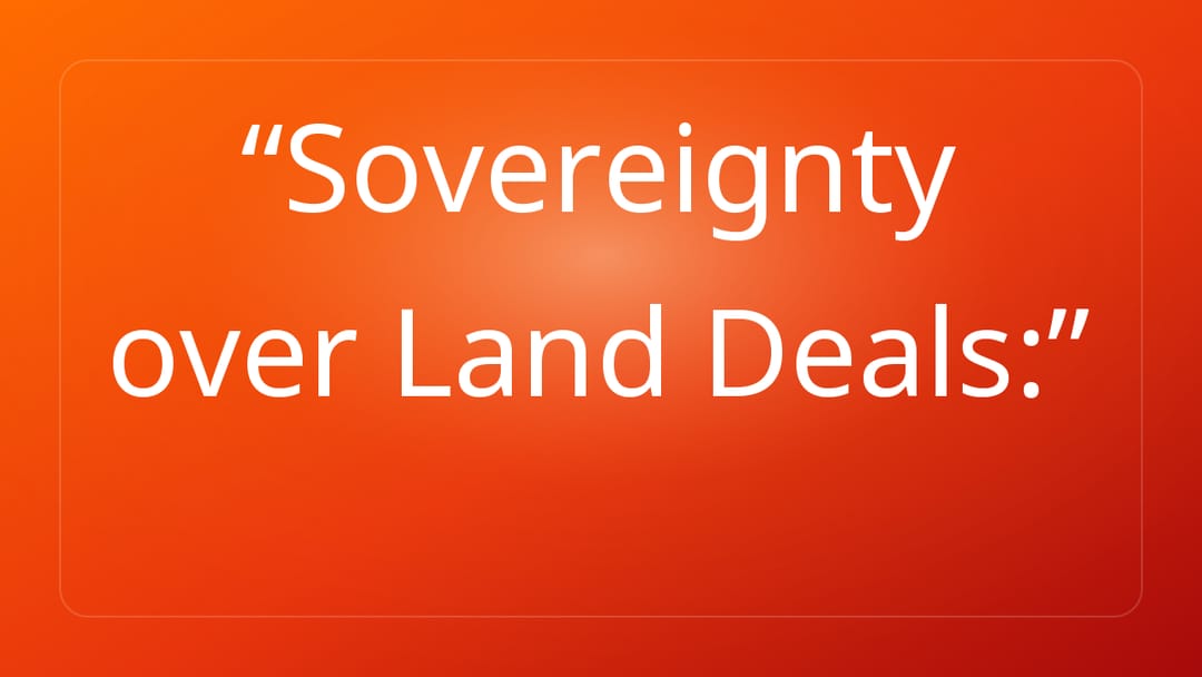 Sovereignty over Land Deals: