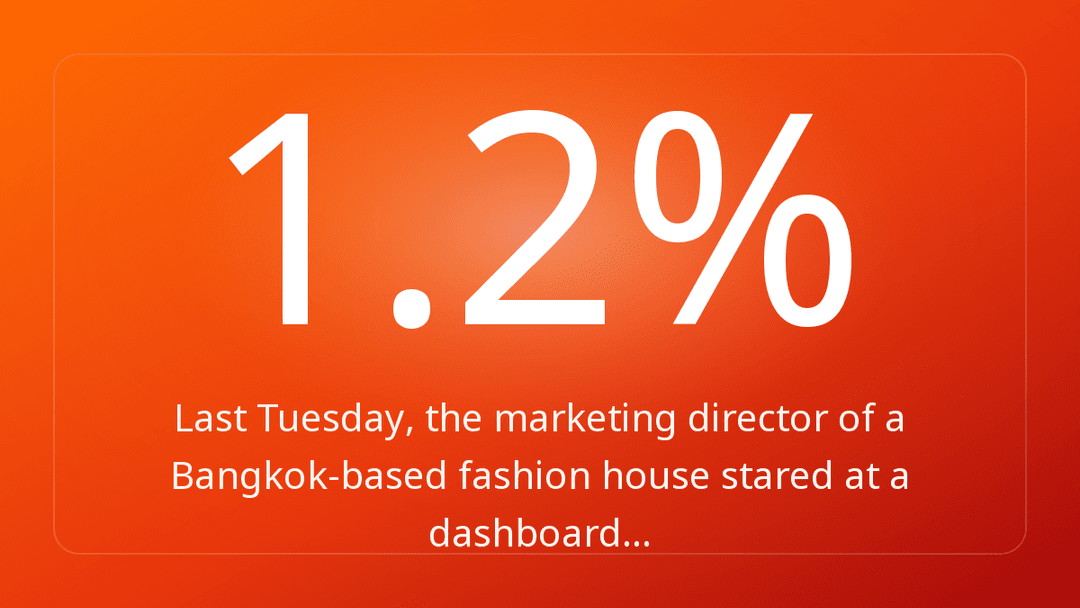 Last Tuesday, the marketing director of a Bangkok-based fashion house stared at a dashboard…
