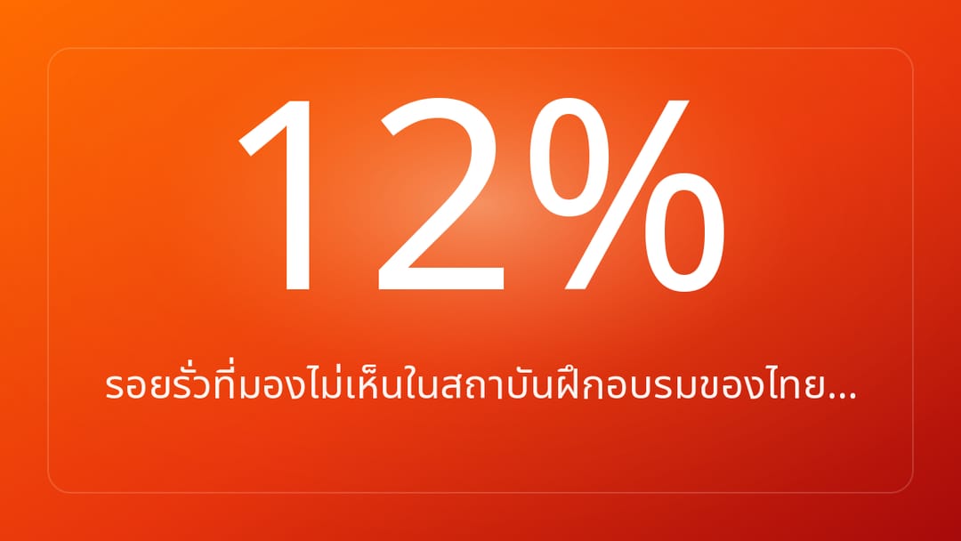 รอยรั่วที่มองไม่เห็นในสถาบันฝึกอบรมของไทย…