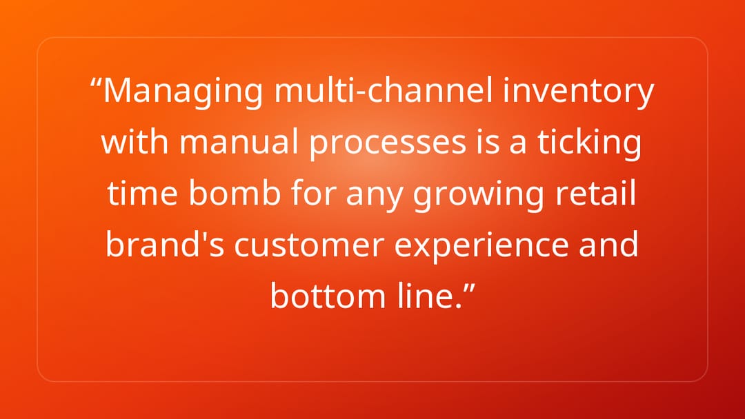 Managing multi-channel inventory with manual processes is a ticking time bomb…