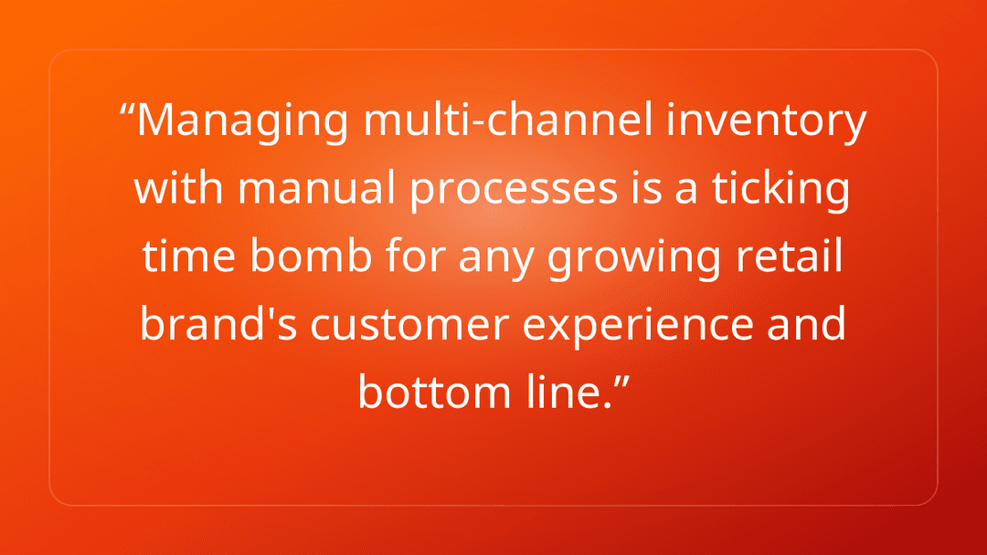 Managing multi-channel inventory with manual processes is a ticking time bomb…