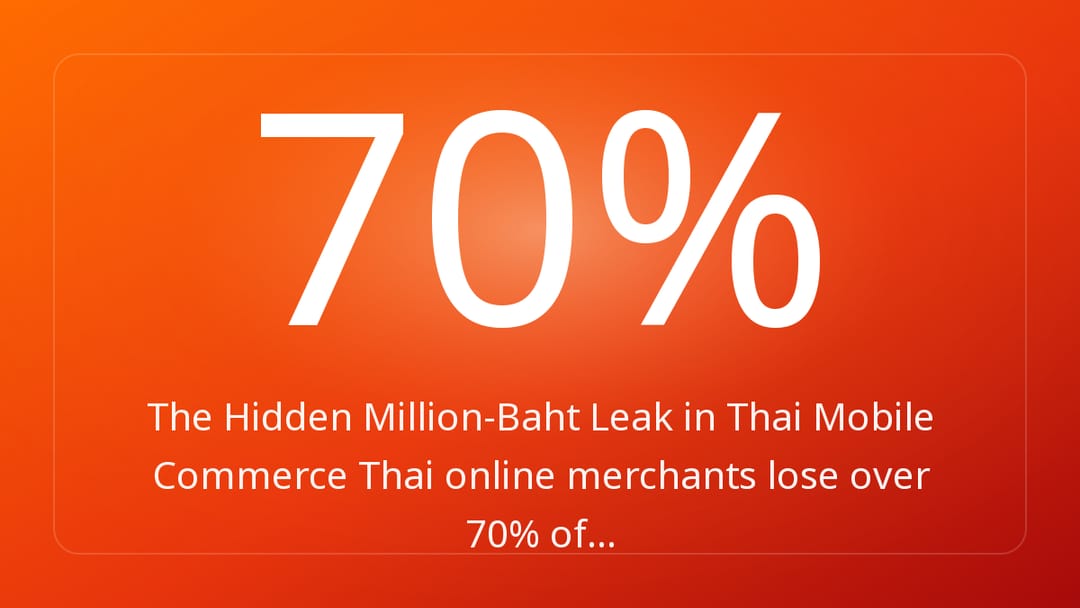 The Hidden Million-Baht Leak in Thai Mobile Commerce Thai online merchants lose over 70% of…