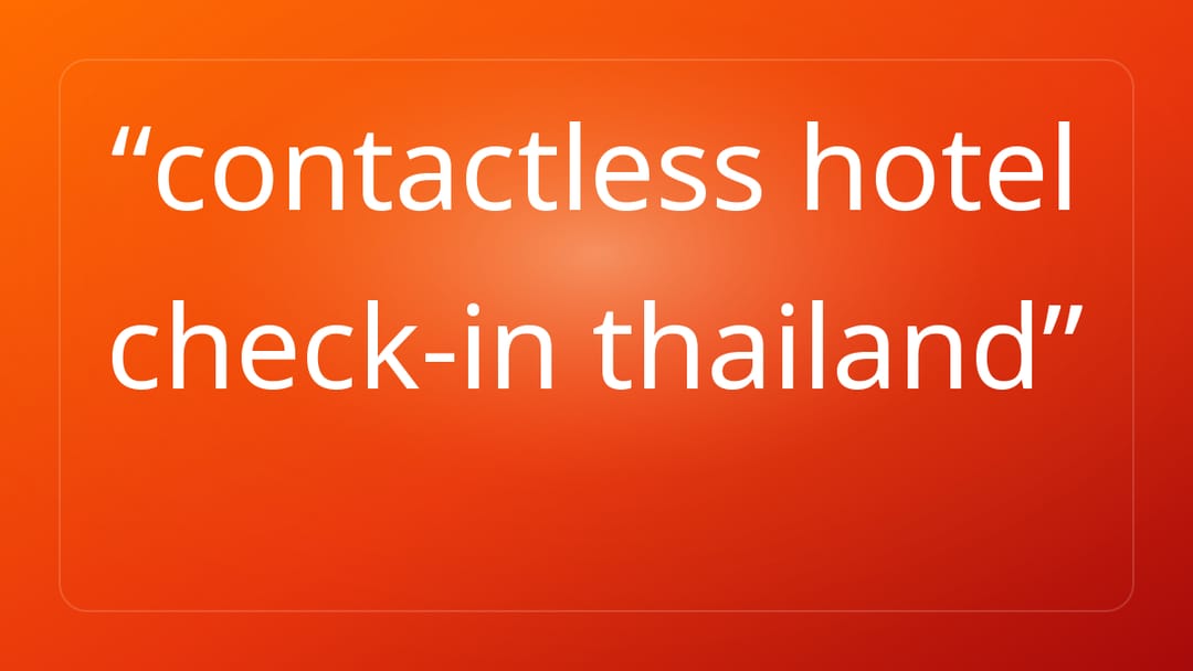 contactless hotel check-in thailand