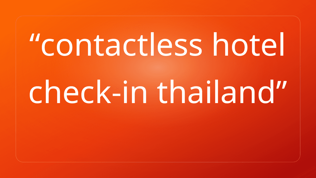 contactless hotel check-in thailand