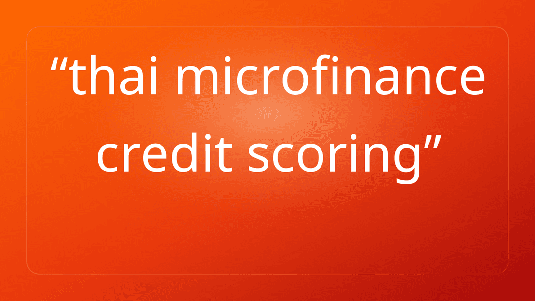 thai microfinance credit scoring