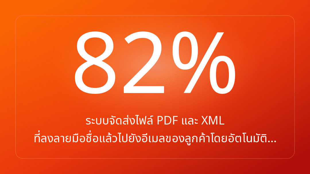 ระบบจัดส่งไฟล์ PDF และ XML ที่ลงลายมือชื่อแล้วไปยังอีเมลของลูกค้าโดยอัตโนมัติ…
