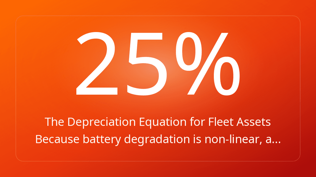 The Depreciation Equation for Fleet Assets Because battery degradation is non-linear, a…
