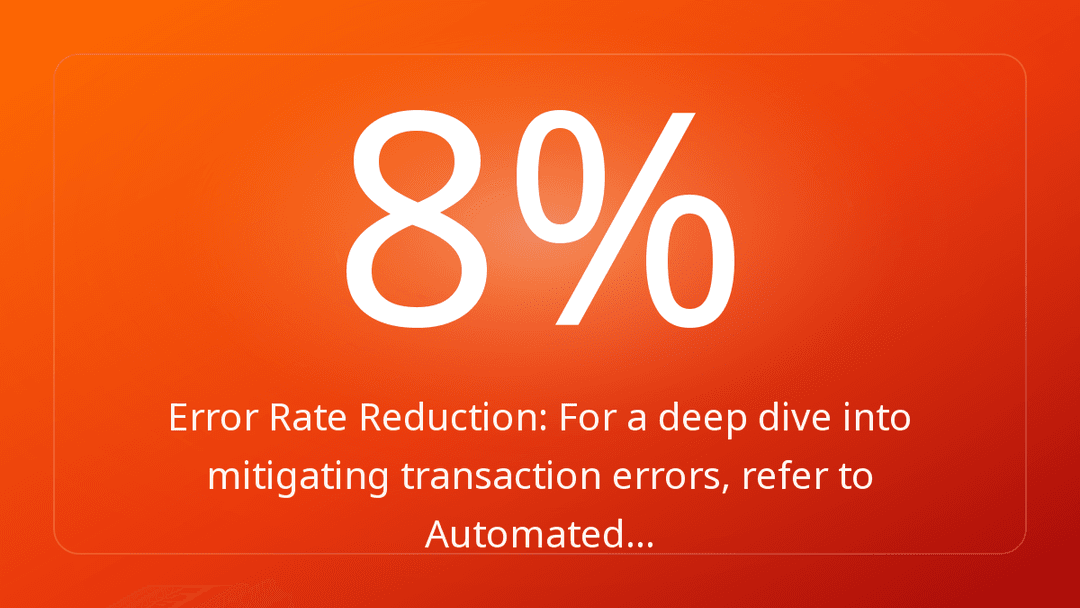 Error Rate Reduction: For a deep dive into mitigating transaction errors, refer to Automated…