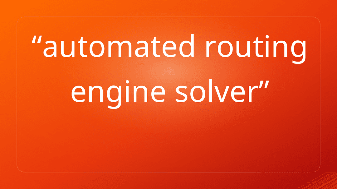 automated routing engine solver