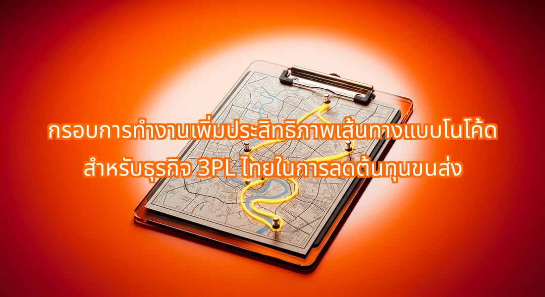 A stainless steel clipboard holding a paper Bangkok map with a glowing yellow fiber-optic cord tracing a path between metal pushpins.
