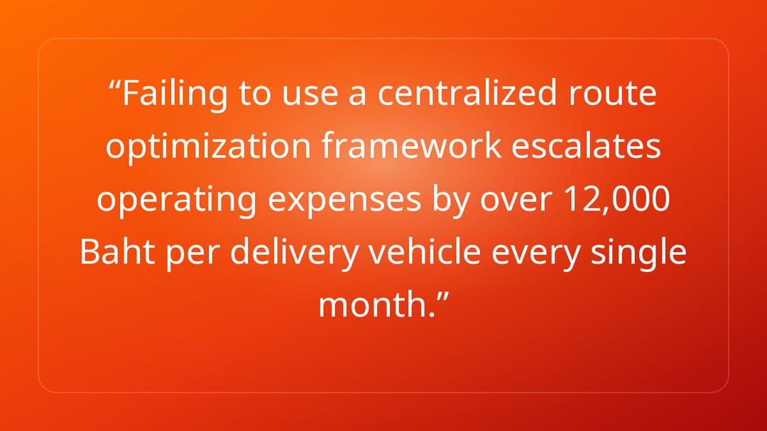 Failing to use a centralized route optimization framework escalates operating…