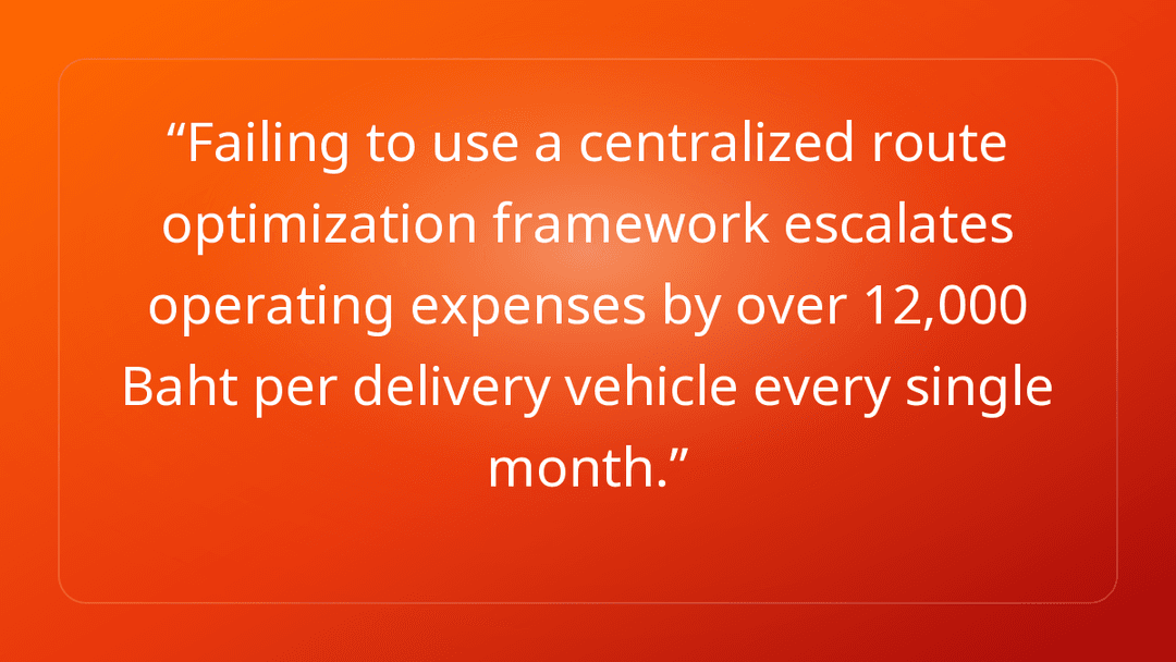 Failing to use a centralized route optimization framework escalates operating…