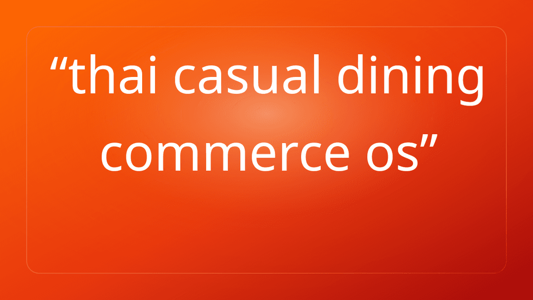 thai casual dining commerce os