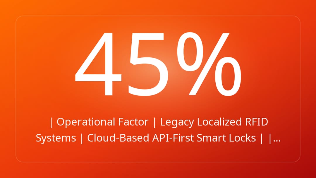 | Operational Factor | Legacy Localized RFID Systems | Cloud-Based API-First Smart Locks | |…