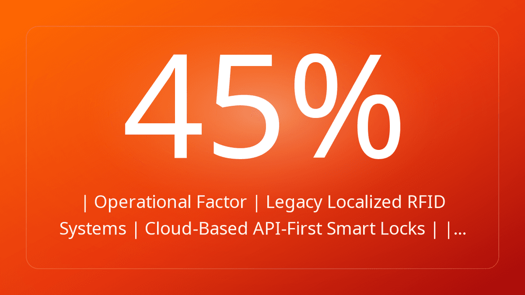 | Operational Factor | Legacy Localized RFID Systems | Cloud-Based API-First Smart Locks | |…