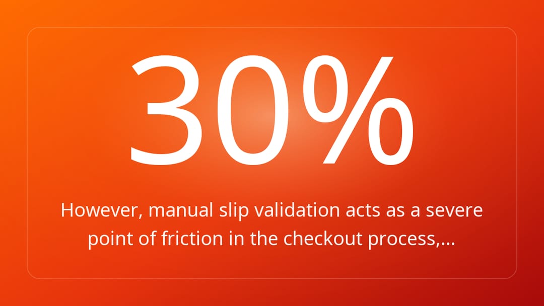 However, manual slip validation acts as a severe point of friction in the checkout process,…