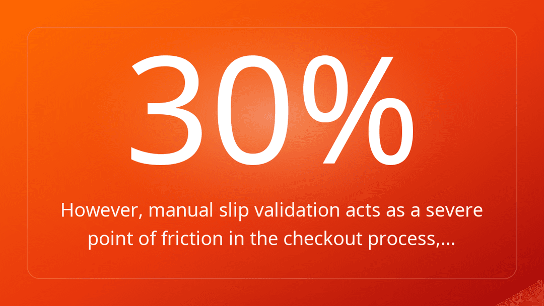 However, manual slip validation acts as a severe point of friction in the checkout process,…