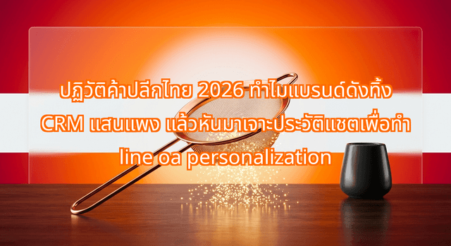 ปฏิวัติค้าปลีกไทย 2026 ทำไมแบรนด์ดังทิ้ง CRM แสนแพง แล้วหันมาเจาะประวัติแชตเพื่อทำ line oa personalization