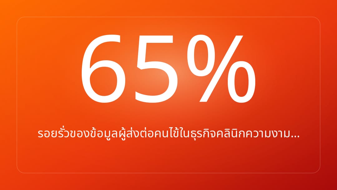 รอยรั่วของข้อมูลผู้ส่งต่อคนไข้ในธุรกิจคลินิกความงาม…