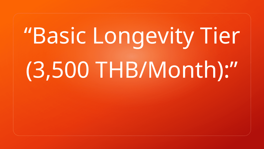 Basic Longevity Tier 3,500 THB/Month: