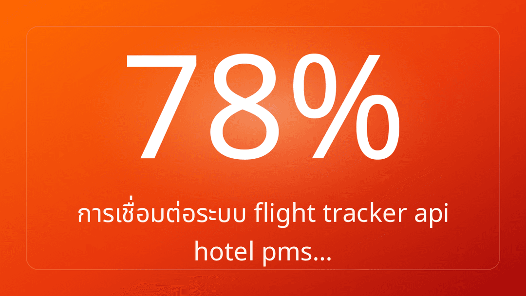 การเชื่อมต่อระบบ flight tracker api hotel pms…