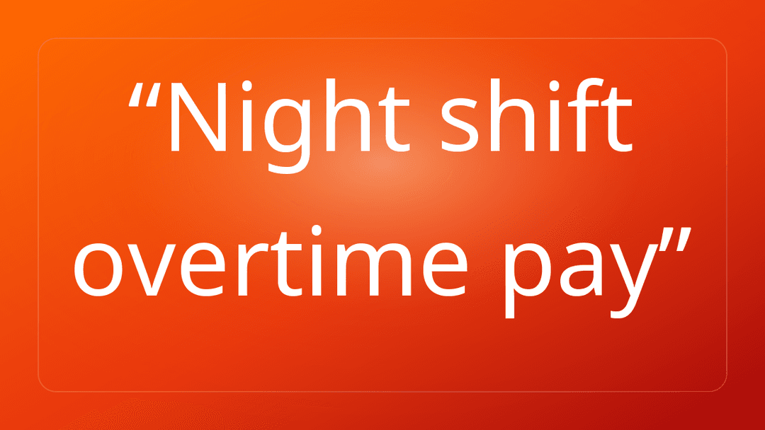 Night shift overtime pay