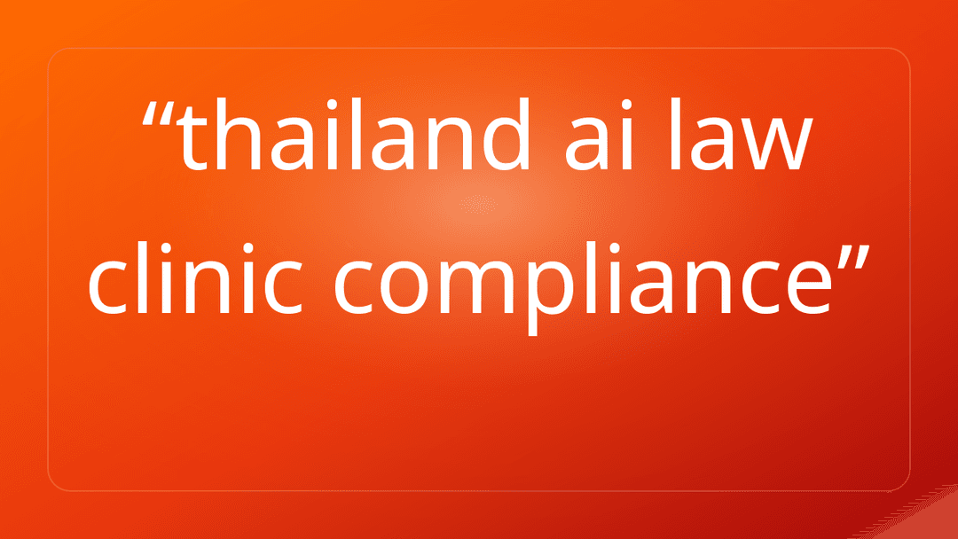 thailand ai law clinic compliance