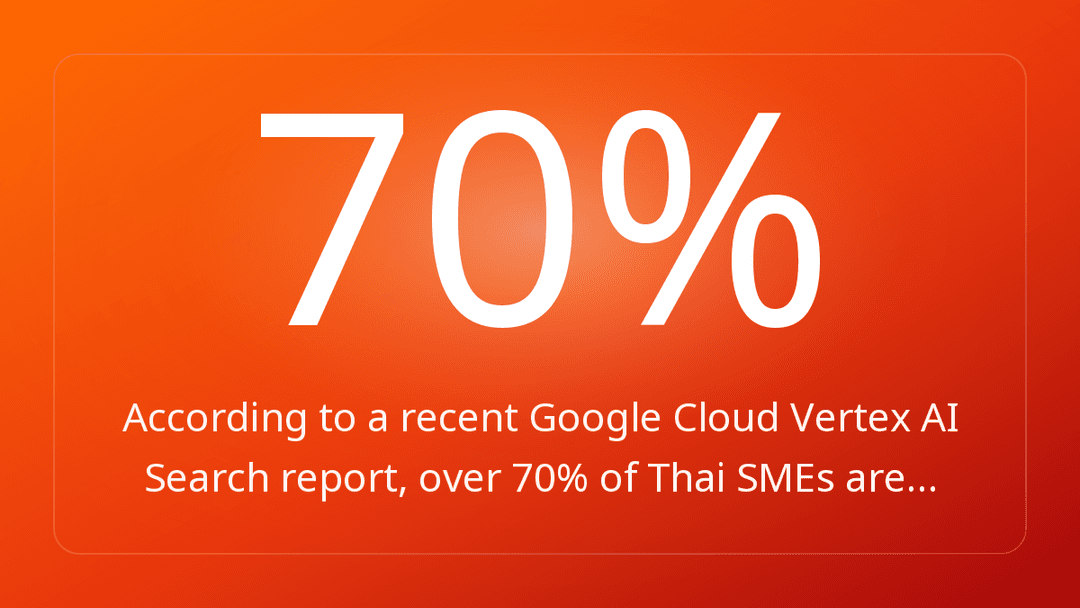 According to a recent Google Cloud Vertex AI Search report, over 70% of Thai SMEs are…
