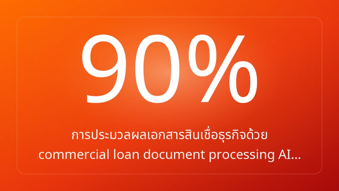 การประมวลผลเอกสารสินเชื่อธุรกิจด้วย commercial loan document processing AI…