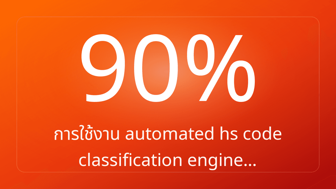 การใช้งาน automated hs code classification engine…