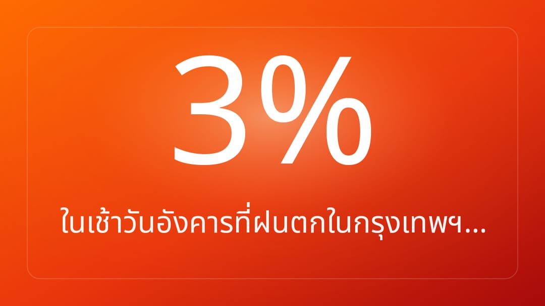ในเช้าวันอังคารที่ฝนตกในกรุงเทพฯ…