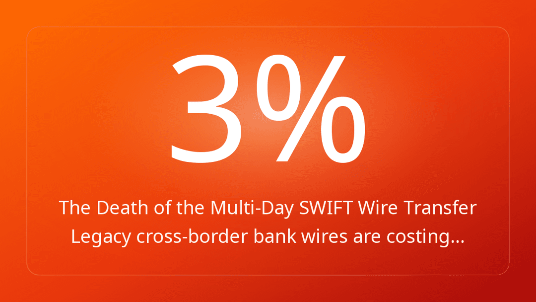 The Death of the Multi-Day SWIFT Wire Transfer Legacy cross-border bank wires are costing…