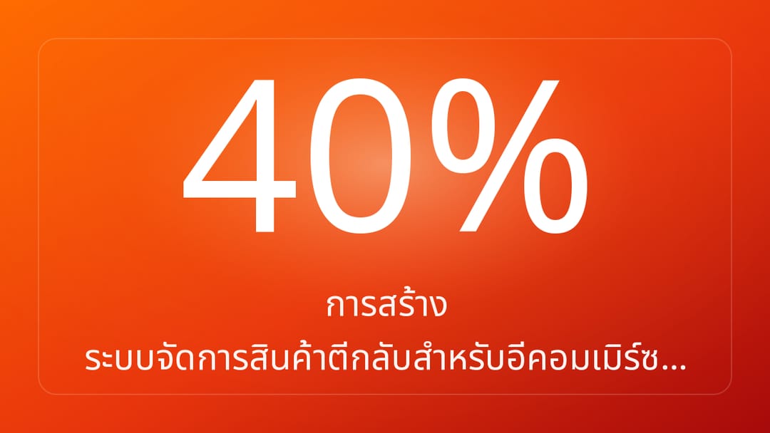 การสร้าง ระบบจัดการสินค้าตีกลับสำหรับอีคอมเมิร์ซ…