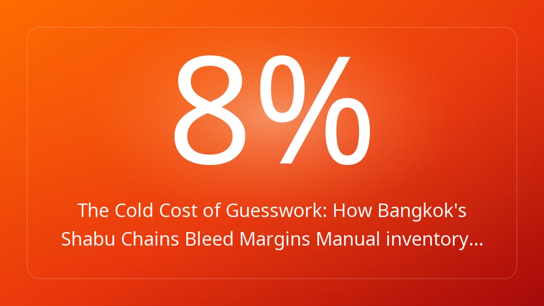 The Cold Cost of Guesswork: How Bangkok's Shabu Chains Bleed Margins Manual inventory…