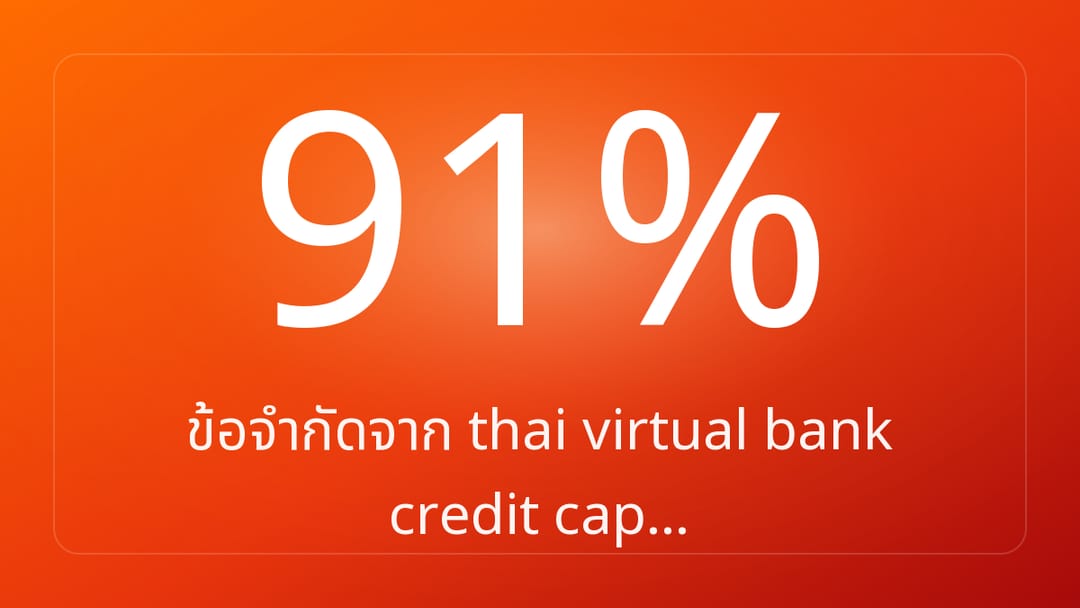 ข้อจำกัดจาก thai virtual bank credit cap…