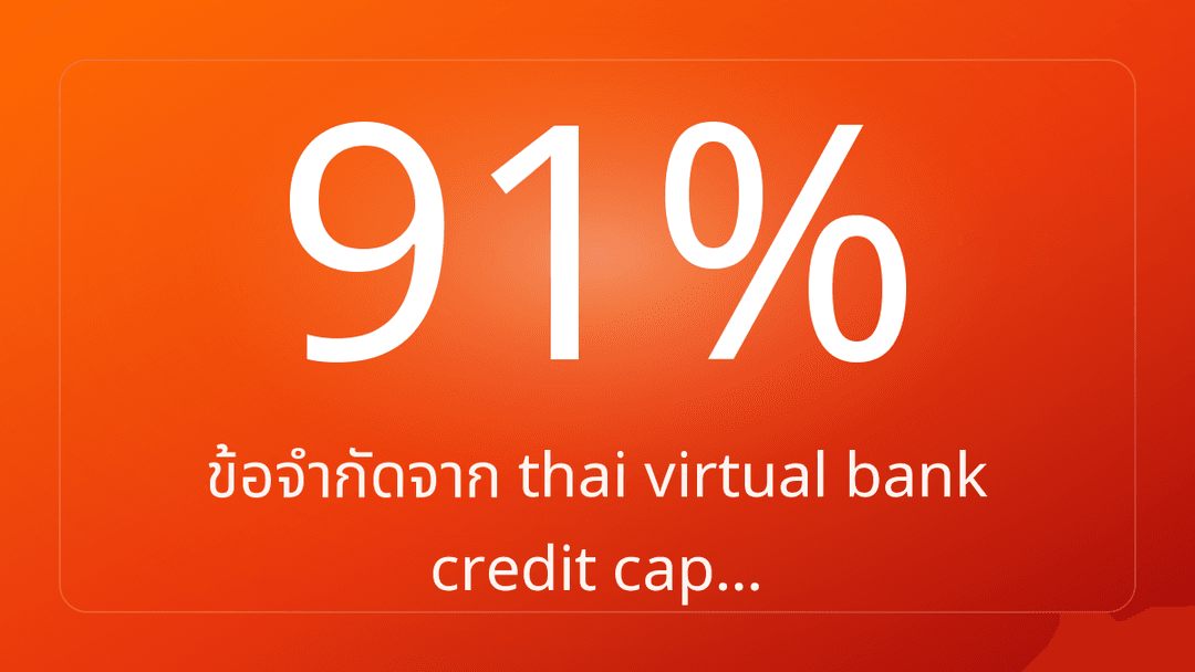 ข้อจำกัดจาก thai virtual bank credit cap…