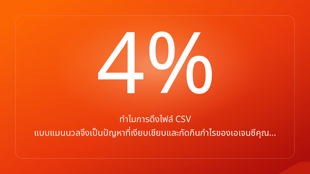 ทำไมการดึงไฟล์ CSV แบบแมนนวลจึงเป็นปัญหาที่เงียบเชียบและกัดกินกำไรของเอเจนซีคุณ…