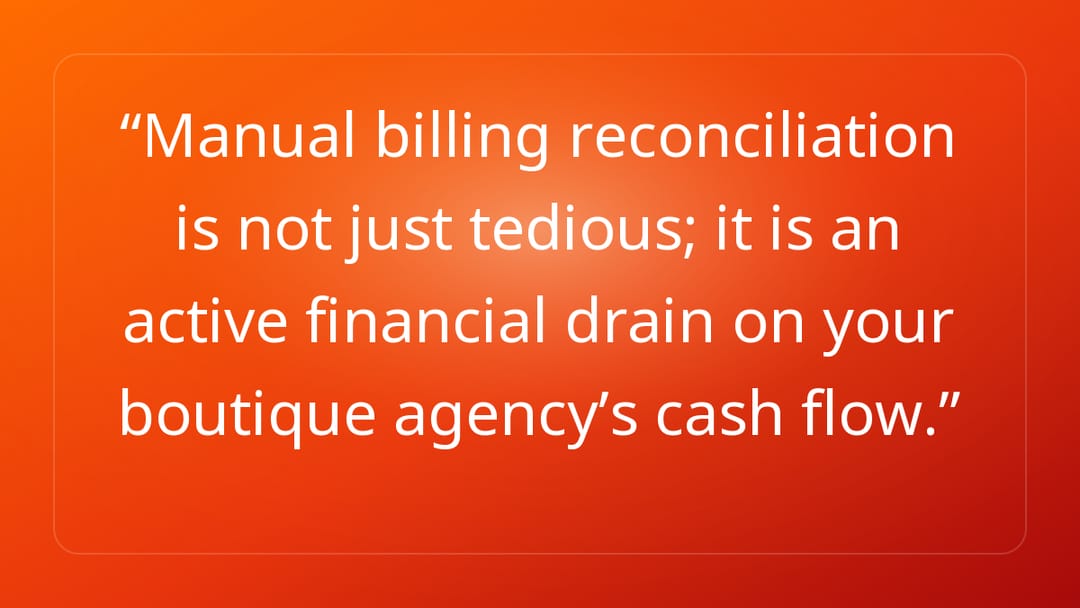 Manual billing reconciliation is not just tedious; it is an active financial …