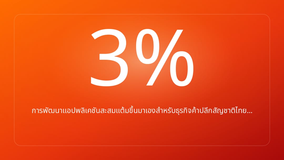 การพัฒนาแอปพลิเคชันสะสมแต้มขึ้นมาเองสำหรับธุรกิจค้าปลีกสัญชาติไทย…