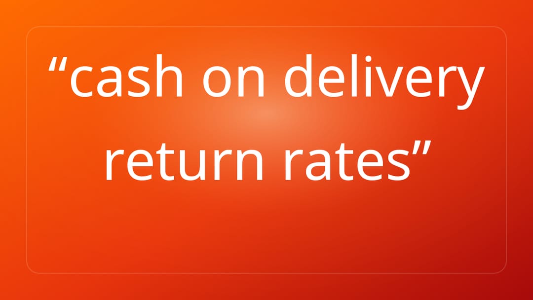 cash on delivery return rates