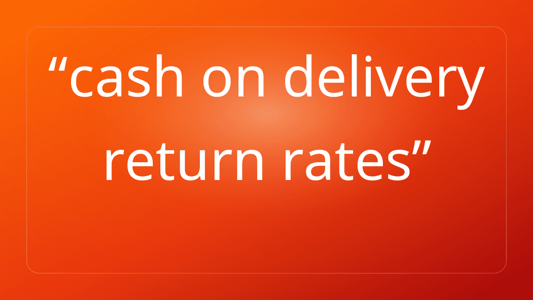 cash on delivery return rates