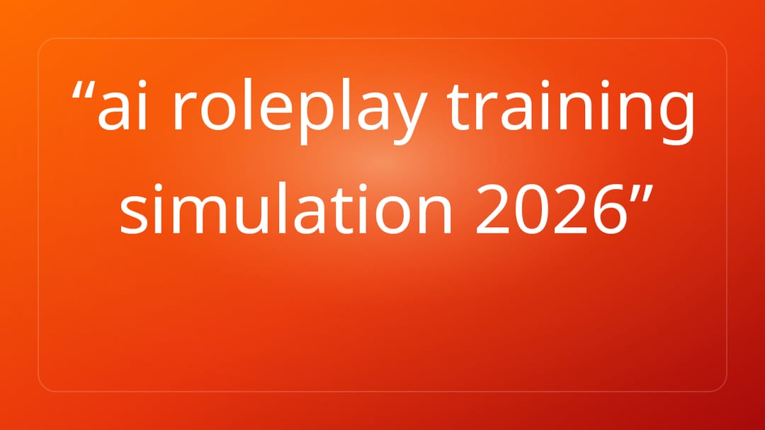ai roleplay training simulation 2026