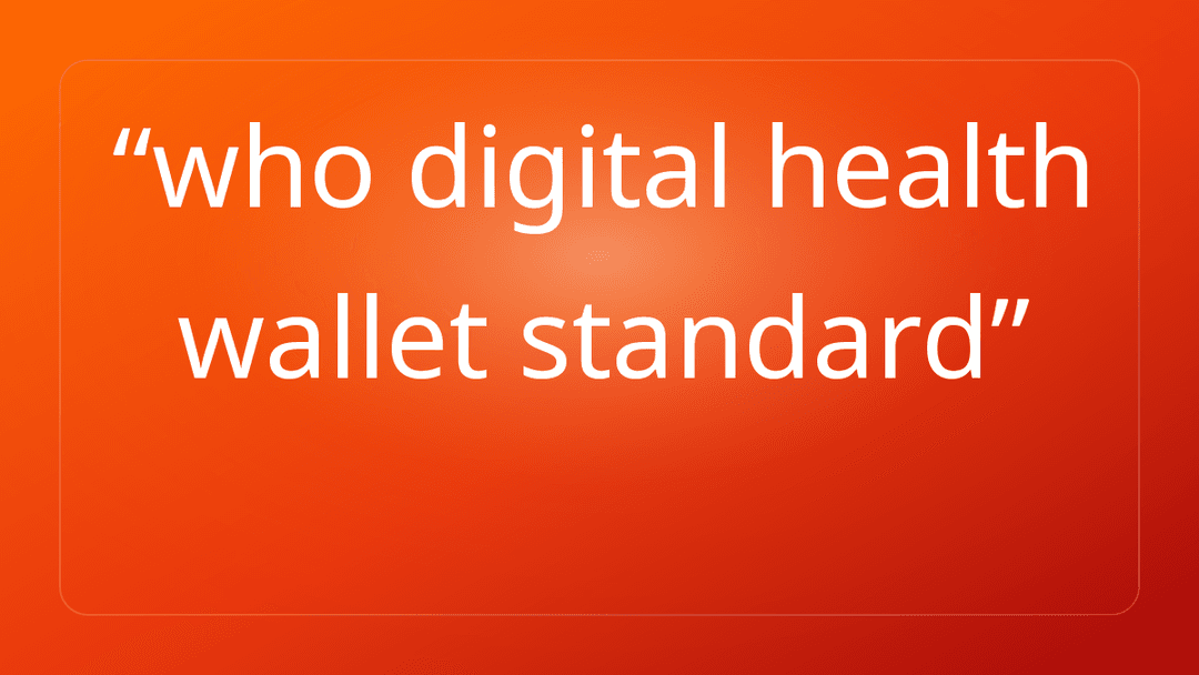 who digital health wallet standard